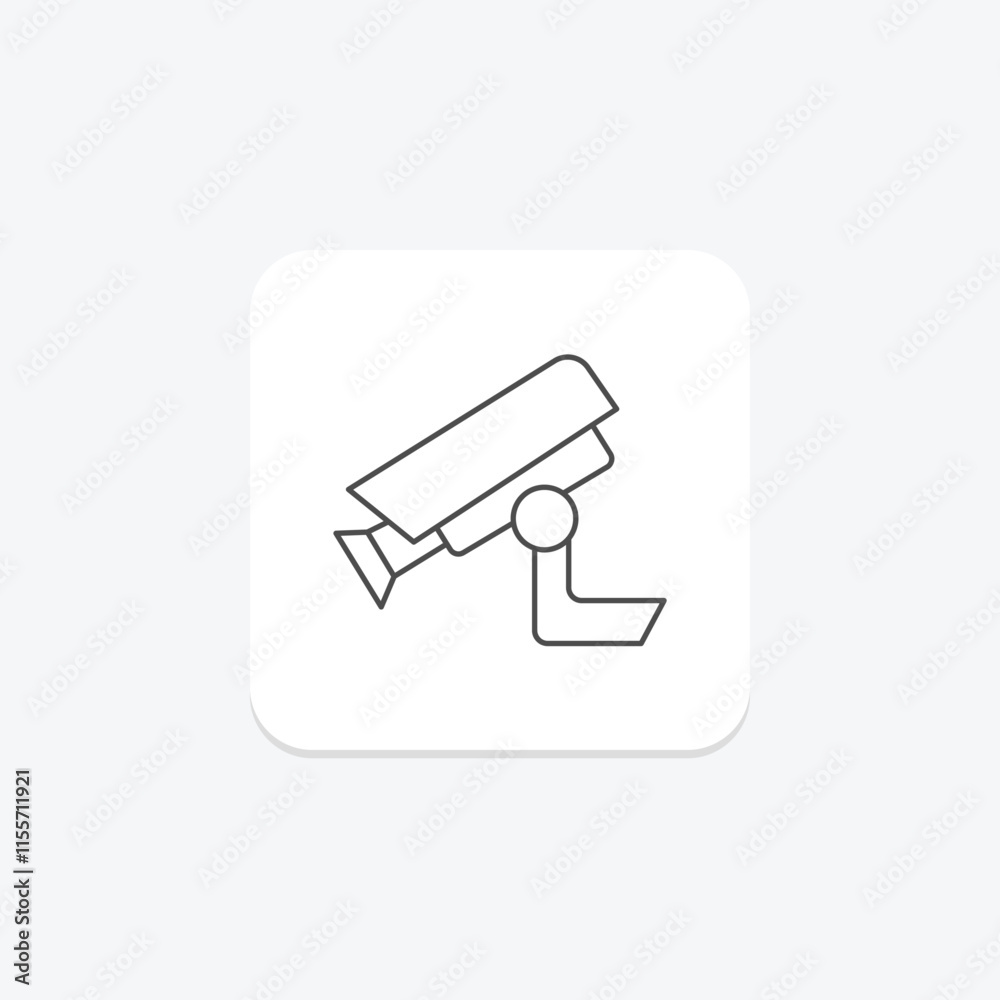 Cctv Camera thinline icon , vector, pixel perfect, illustrator file Cctv Camera thinline icon , vector, pixel perfect, illustrator file