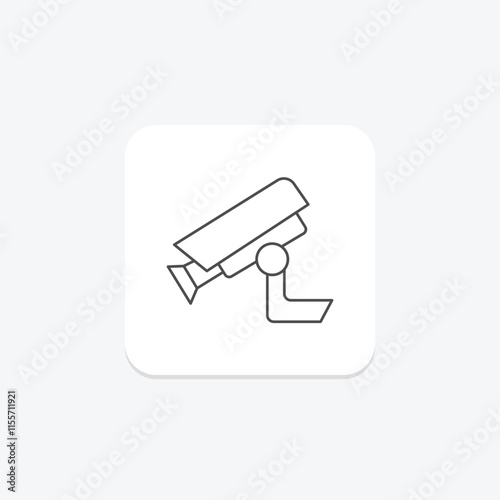 Cctv Camera thinline icon , vector, pixel perfect, illustrator file