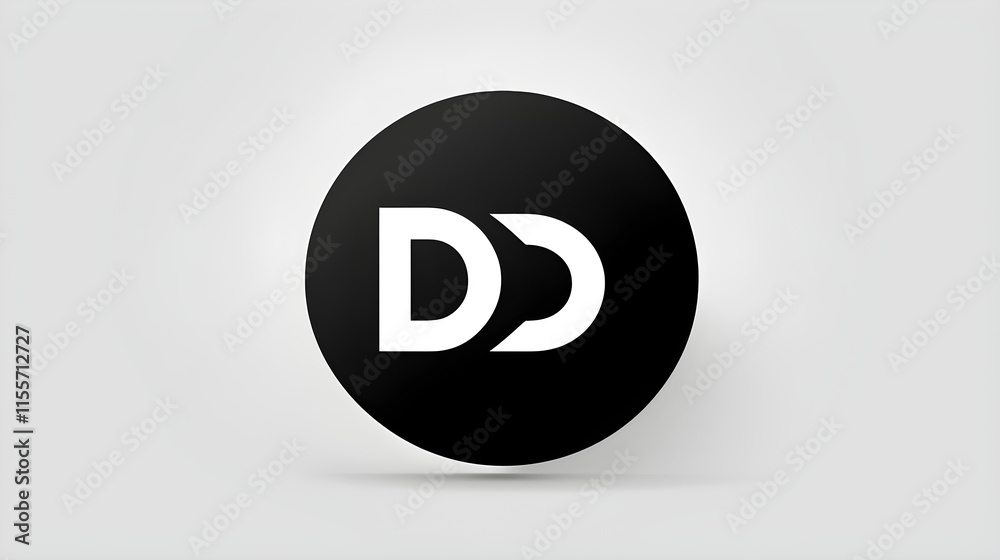 Stylish Contemporary Black and White DG Logo Design Concept Stylish Contemporary Black and White DG Logo Design Concept