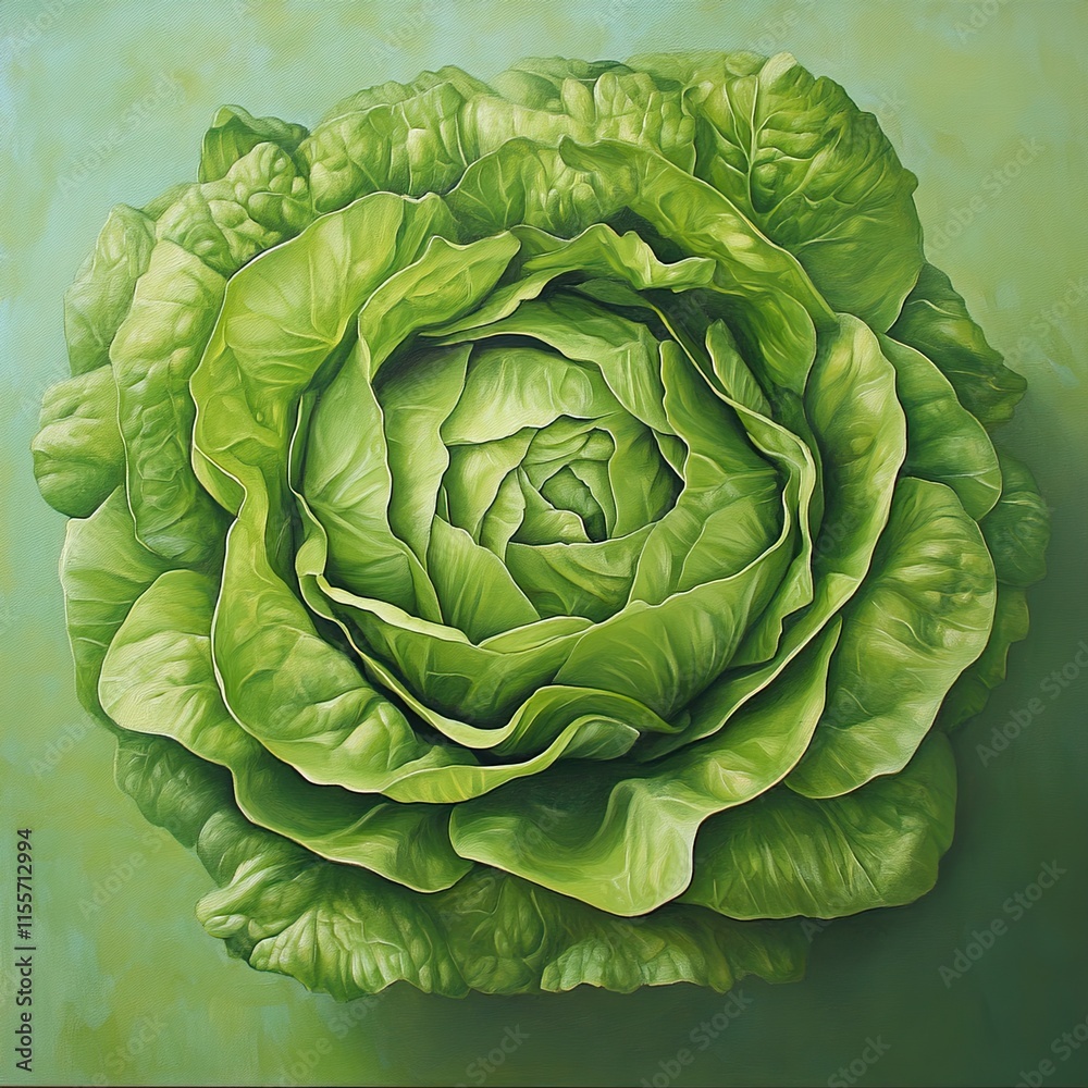 Close-up of a vibrant green lettuce, showcasing its fresh and crisp texture. Close-up of a vibrant green lettuce, showcasing its fresh and crisp texture.