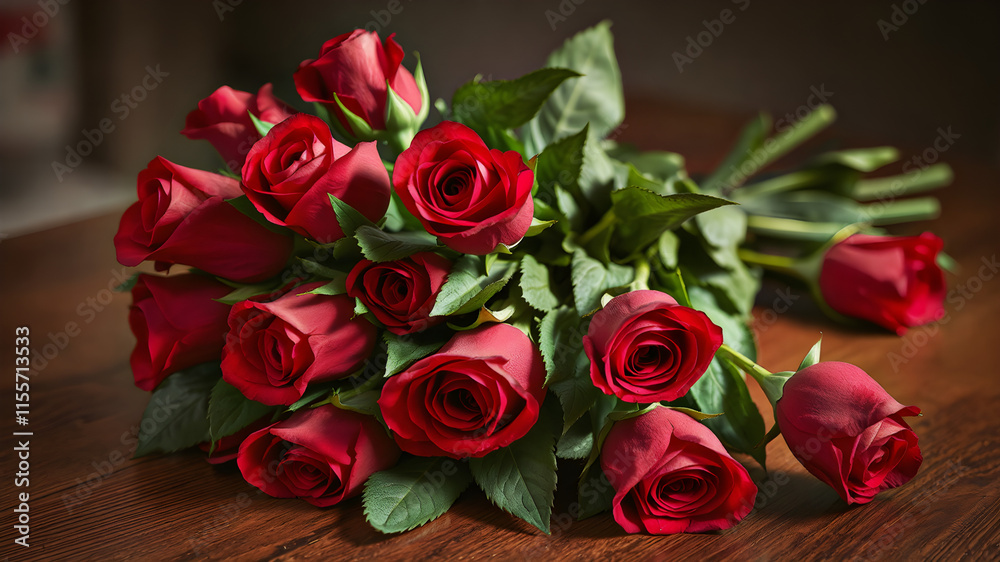 a bouquet of beatiful roses for Valentine's Day a bouquet of beatiful roses for Valentine's Day