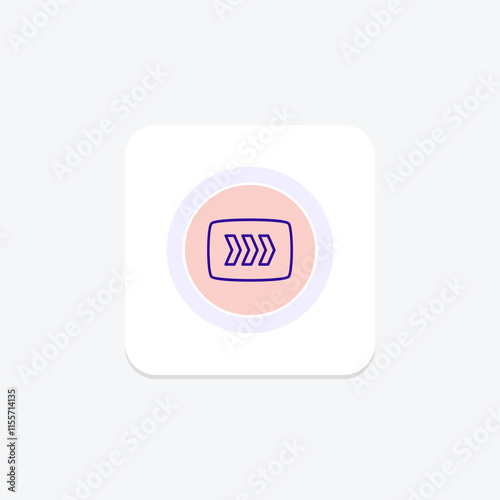 Fast Forward Button color circle icon , vector, pixel perfect, illustrator file