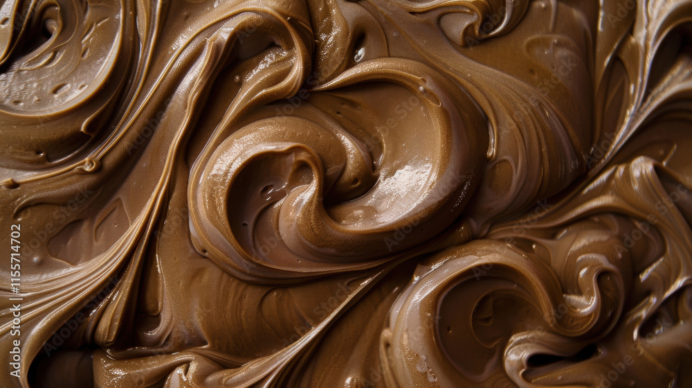 chocolate background with flowing lines, abstract mousse lines chocolate background with flowing lines, abstract mousse lines