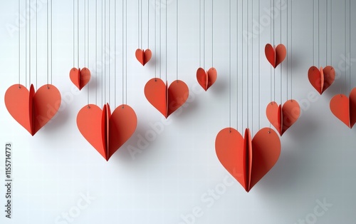 Saint Valentines Day minimalistic background