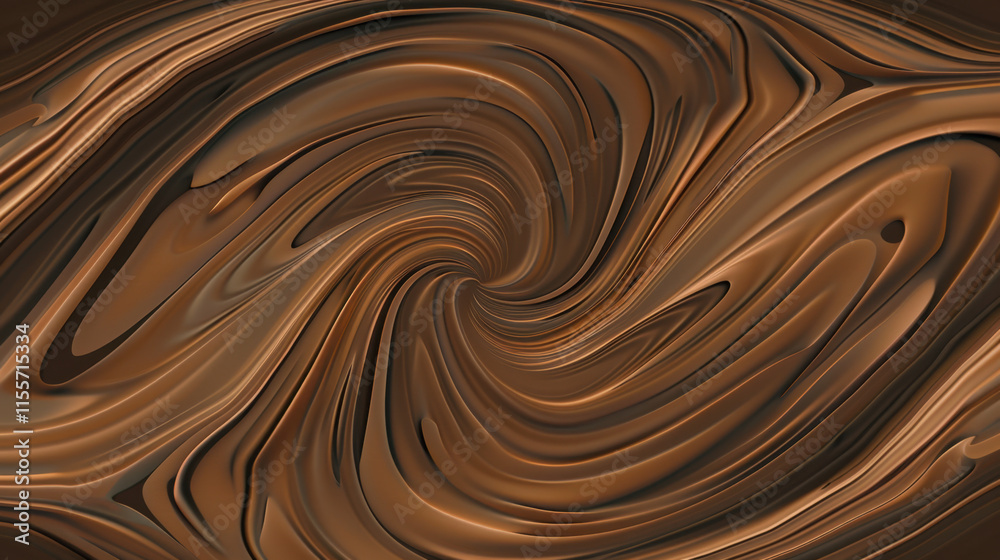 chocolate background with flowing lines, abstract mousse lines chocolate background with flowing lines, abstract mousse lines