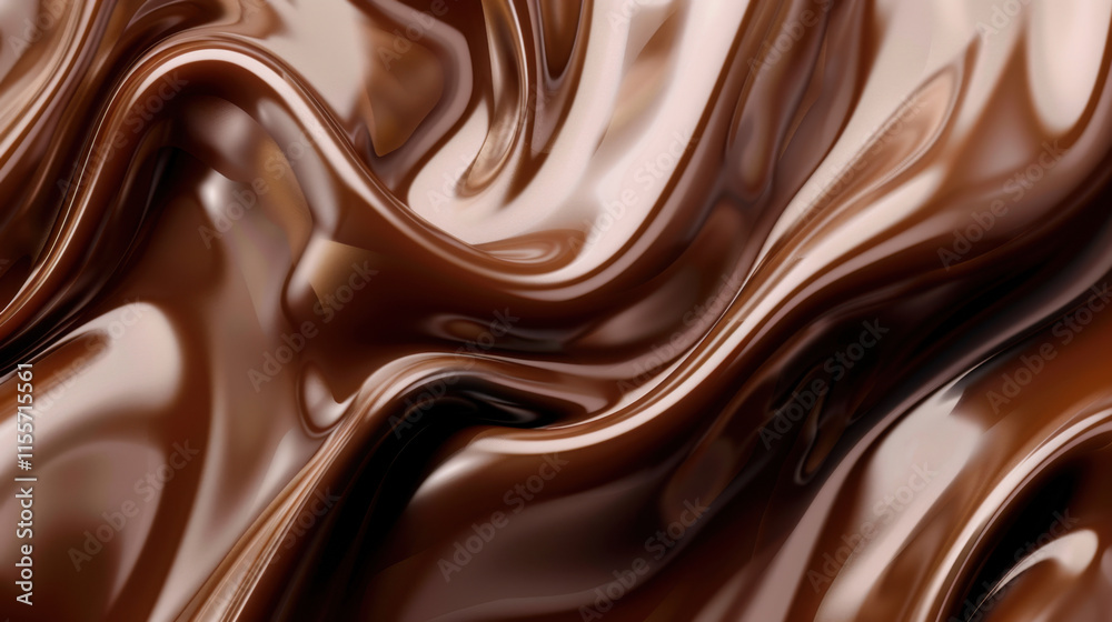 chocolate background with flowing lines, abstract mousse lines chocolate background with flowing lines, abstract mousse lines