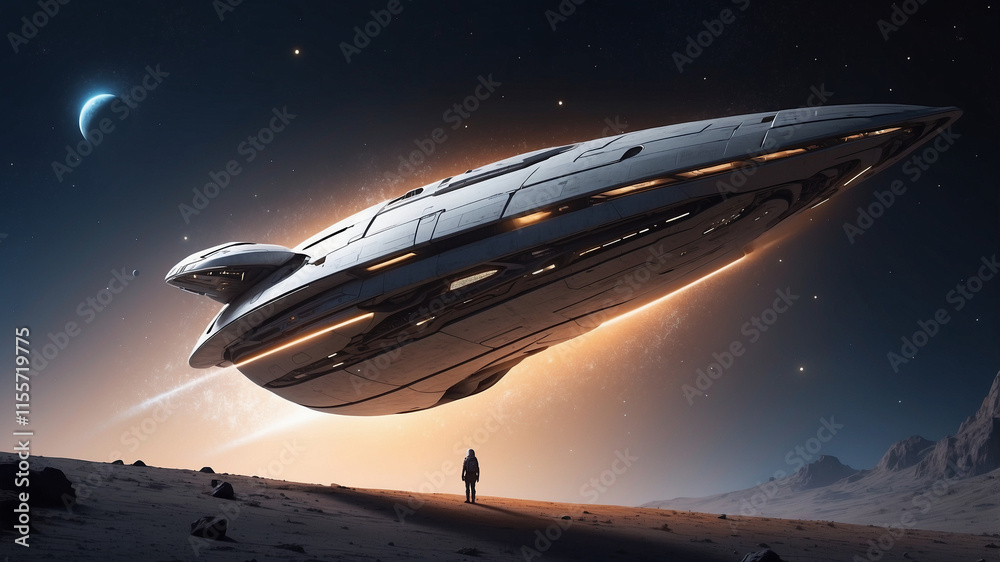 A spaceship that harvests energy from dying star
