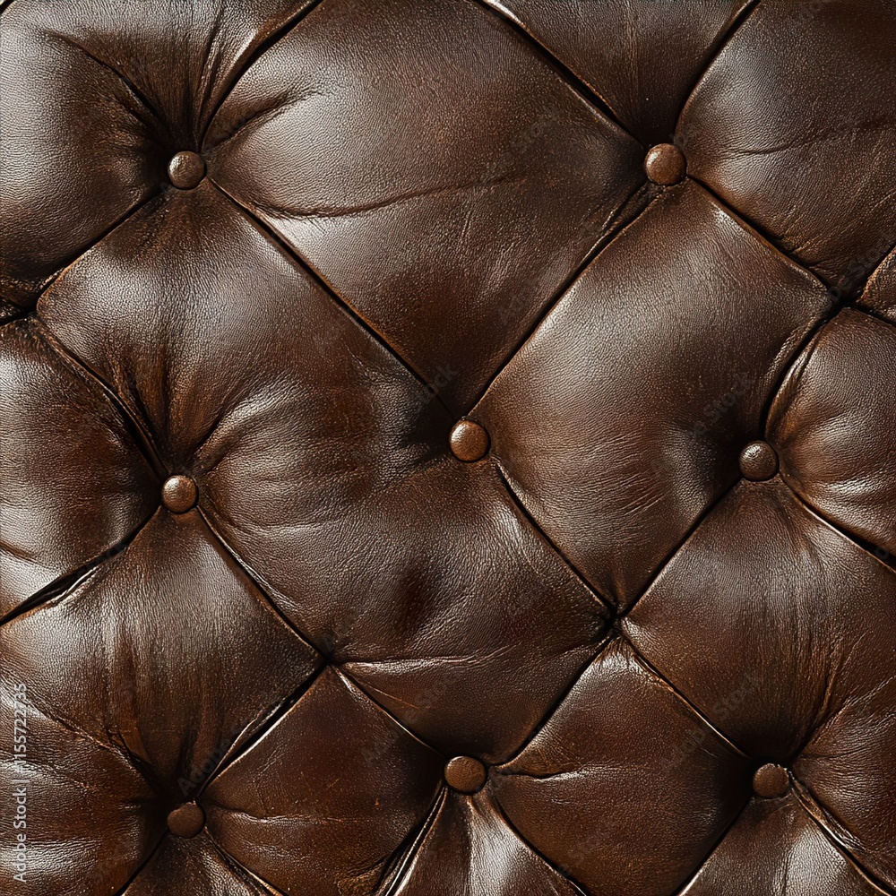 Naklejka premium Brown Leather Texture: Vintage Upholstery Background