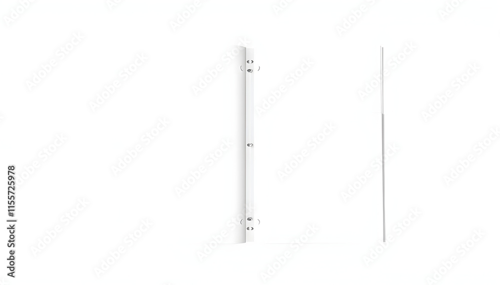 Blank white reinforced A4 single pocket folder on isolated white background, 3d illustration, watercolor. isolated with white shades Blank white reinforced A4 single pocket folder on isolated white background, 3d illustration, watercolor. isolated with white shades