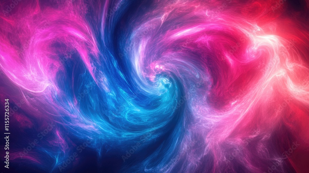 Abstract Swirling Nebula in Vibrant Hues Abstract Swirling Nebula in Vibrant Hues