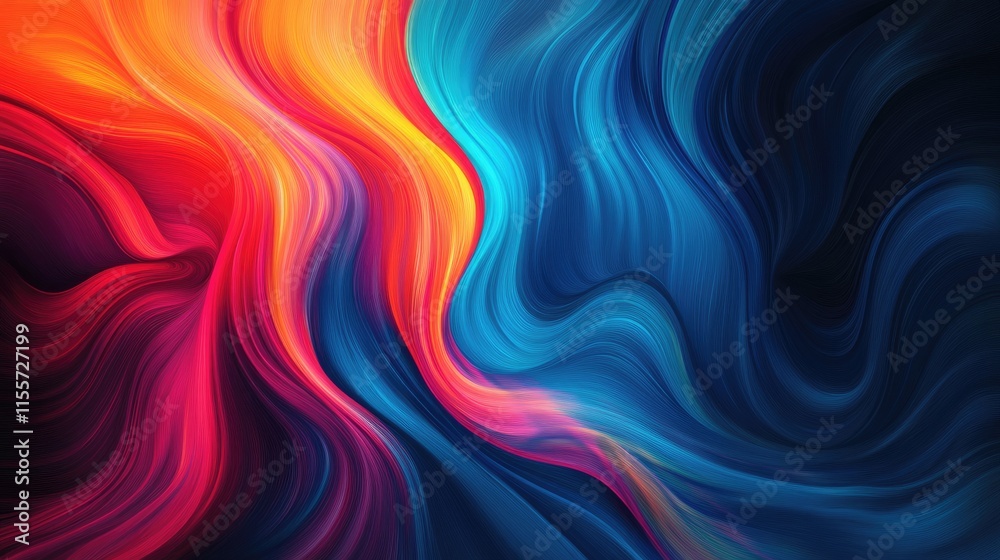 Abstract Swirling Lines in Vibrant Hues Abstract Swirling Lines in Vibrant Hues