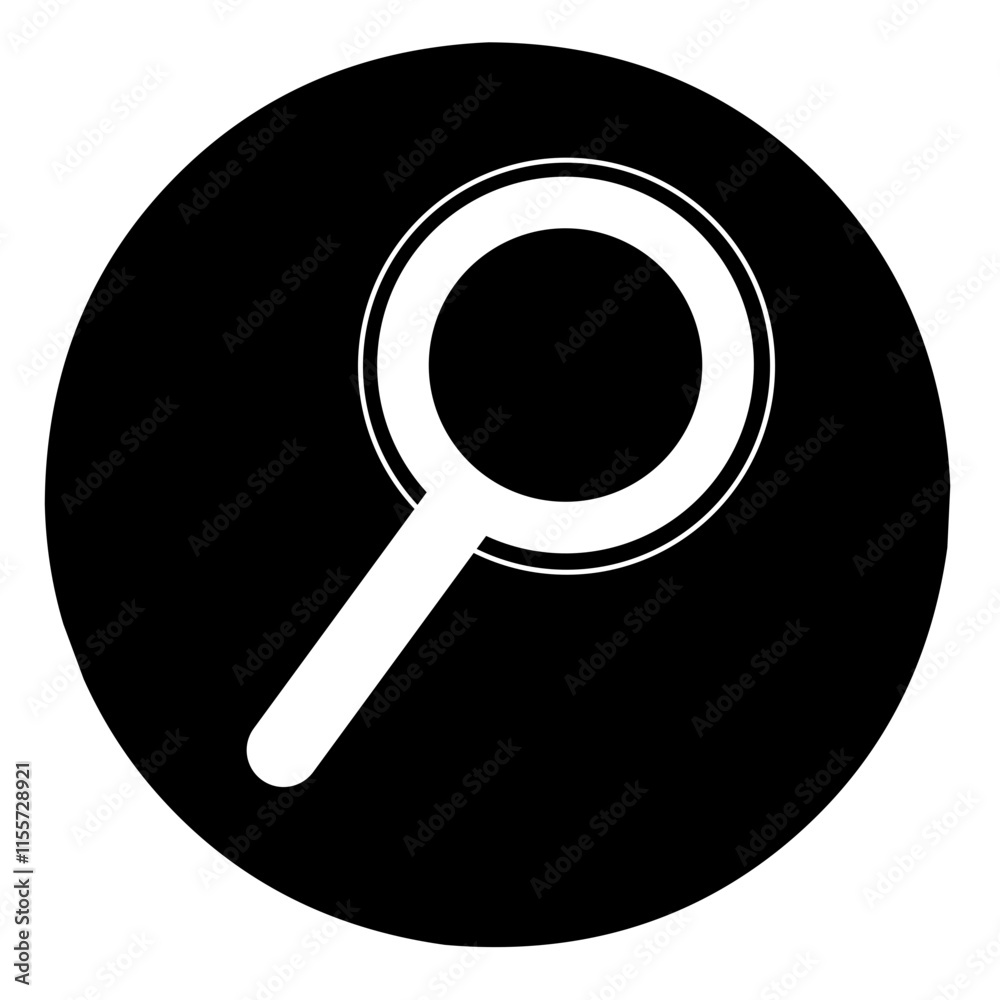 magnifying icon on square internet button magnifying icon on square internet button