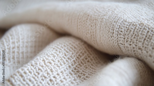 A close-up photo of a pair of organic cotton socks with a focus on the natural texture of the fabric.