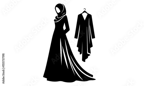 women trend icon vector art, bride and groom, bride and silhouettes, silhouette of bride and groom