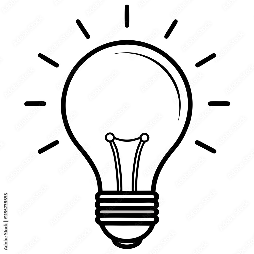 Lightbulb Idea Line Art Vector Design Lightbulb Idea Line Art Vector Design
