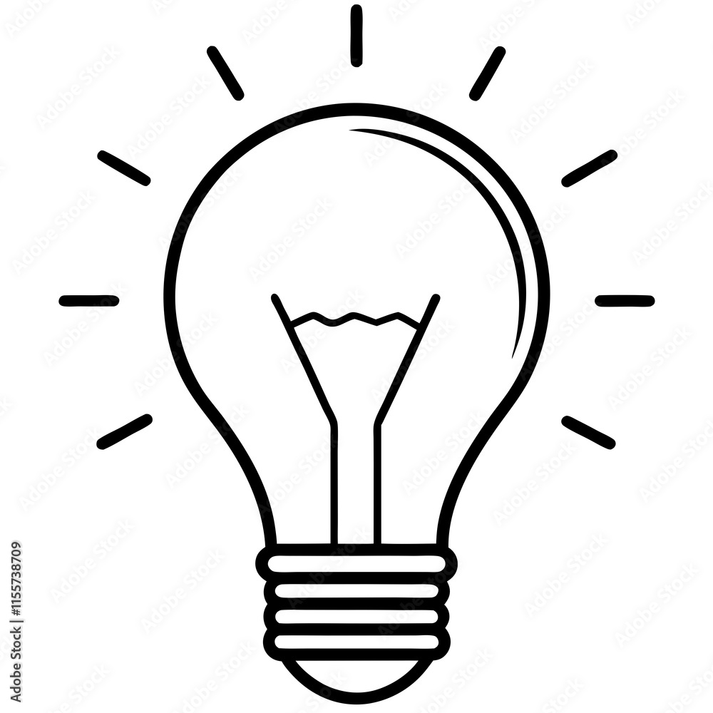 Lightbulb Idea Line Art Vector Design Lightbulb Idea Line Art Vector Design