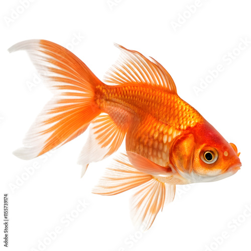 goldfish isolated on white background