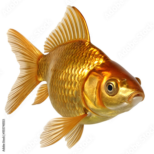 gold fish isolated on white background