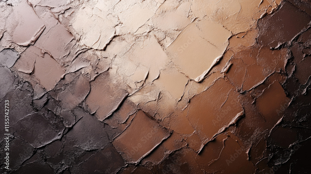 Mocha mousse wall background featuring a rough texture with organic patterns for modern interior design trends