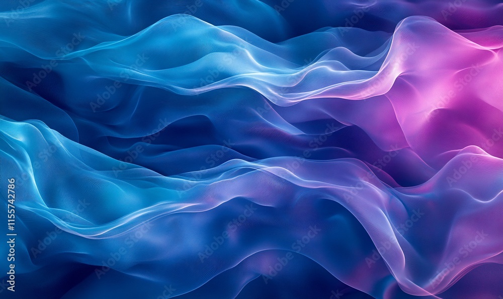custom made wallpaper toronto digitalAbstract flowing waves in blue and pink hues create a serene, calming effect.
