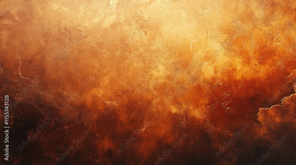 Obraz premium Abstract warm textured wall background with rich orange and brown hues creating a dramatic and atmospheric design element.