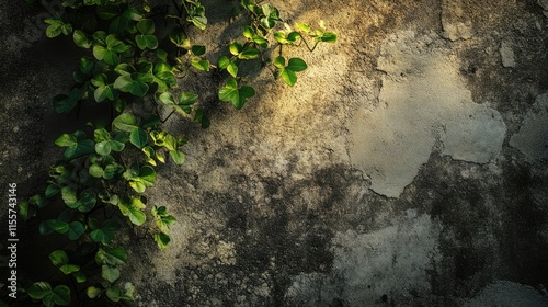 Wallpaper Mural Ivy climbing on a weathered wall creating a natural texture and highlighting the interplay of light and shadows in an urban setting. Torontodigital.ca