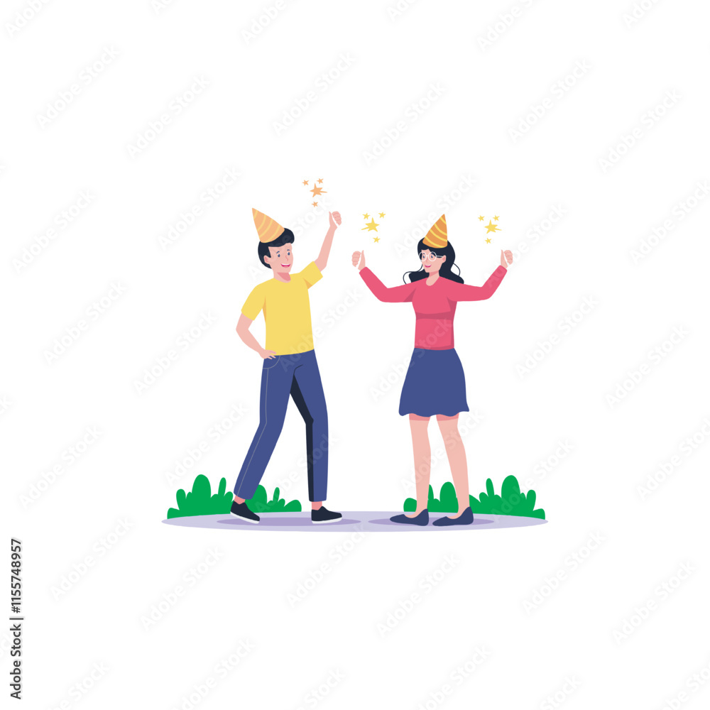 Joy Celebrate illustration Vector Joy Celebrate illustration Vector