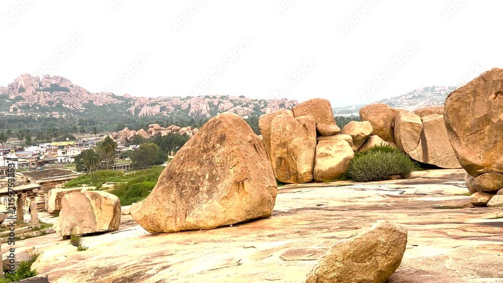 View of Hampi Bazar and Virupaksha temple from Hemakuta Hill, Hampi View of Hampi Bazar and Virupaksha temple from Hemakuta Hill, Hampi