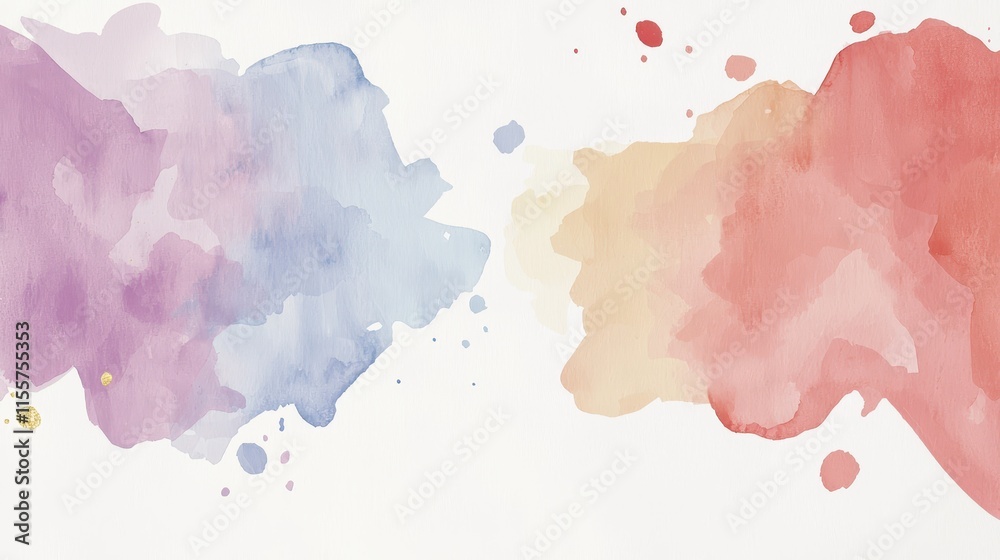 Obraz premium A bold and dynamic watercolor artwork featuring vivid streaks of deep crimson, electric blue, and golden yellow, accented by splashes of white ink and subtle golden flecks, creating a vibrant