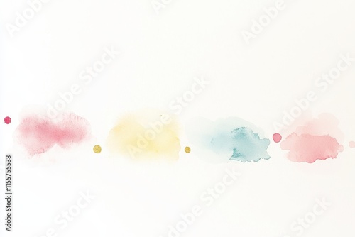A calming pastel watercolor design with soft strokes of light pink, lavender, and mint green, blending seamlessly into a serene gradient, accented with subtle golden speckles and smooth brushstrokes. 