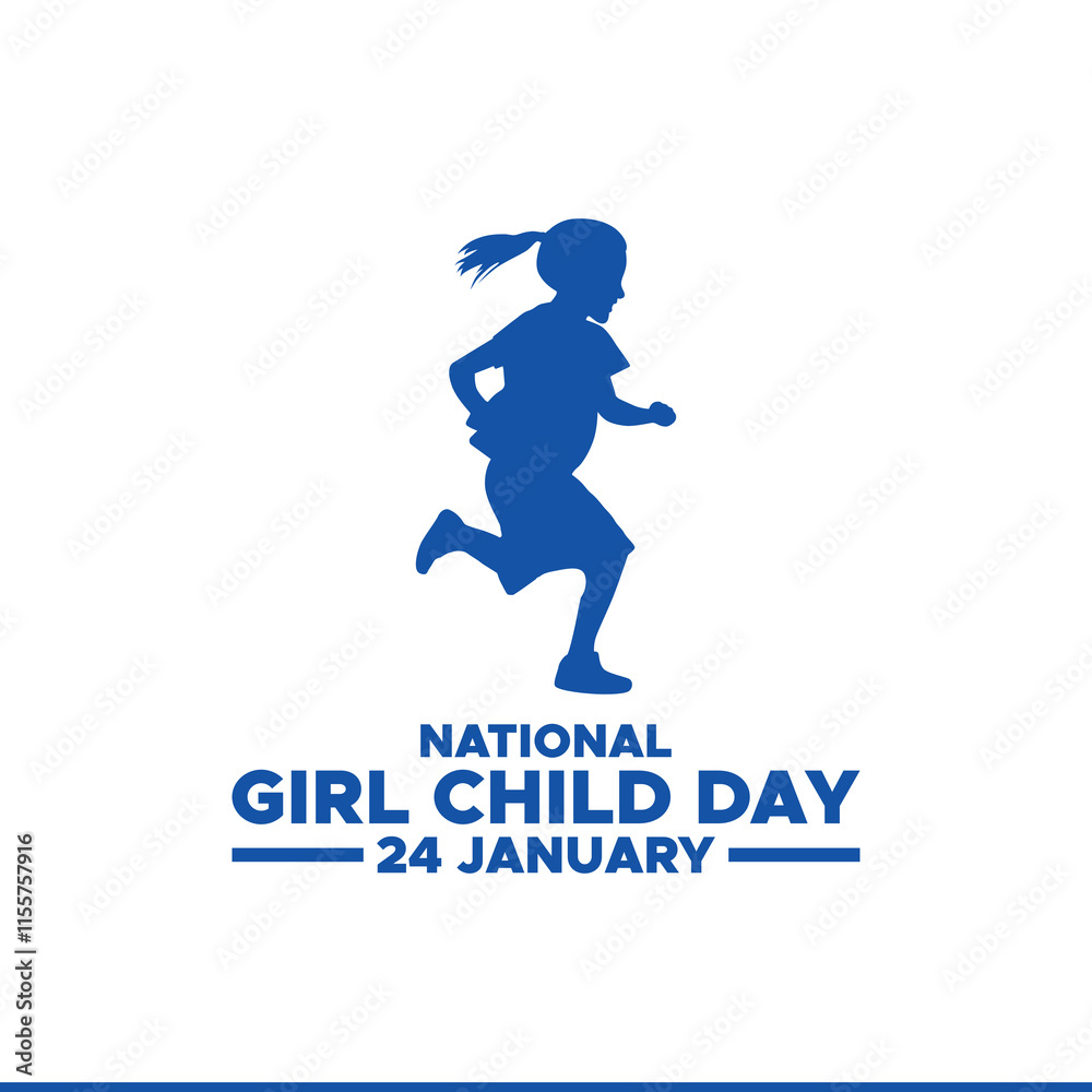 National Girl Child Day, Social Media Post Vector Design Template, Vector illustration of National Girl Child Day social media feed template National Girl Child Day, Social Media Post Vector Design Template, Vector illustration of National Girl Child Day social media feed template
