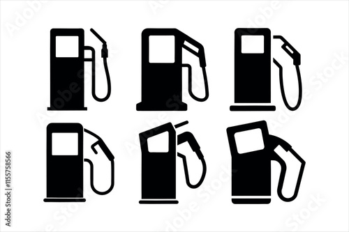 fuel-pump-icon-silhouette set