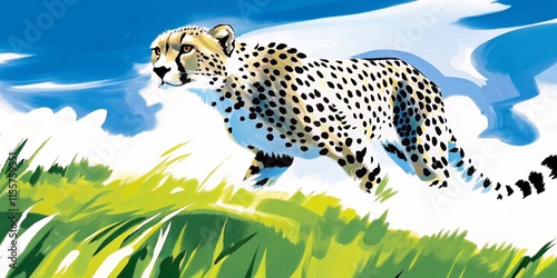 Artistic illustration of a cheetah photo