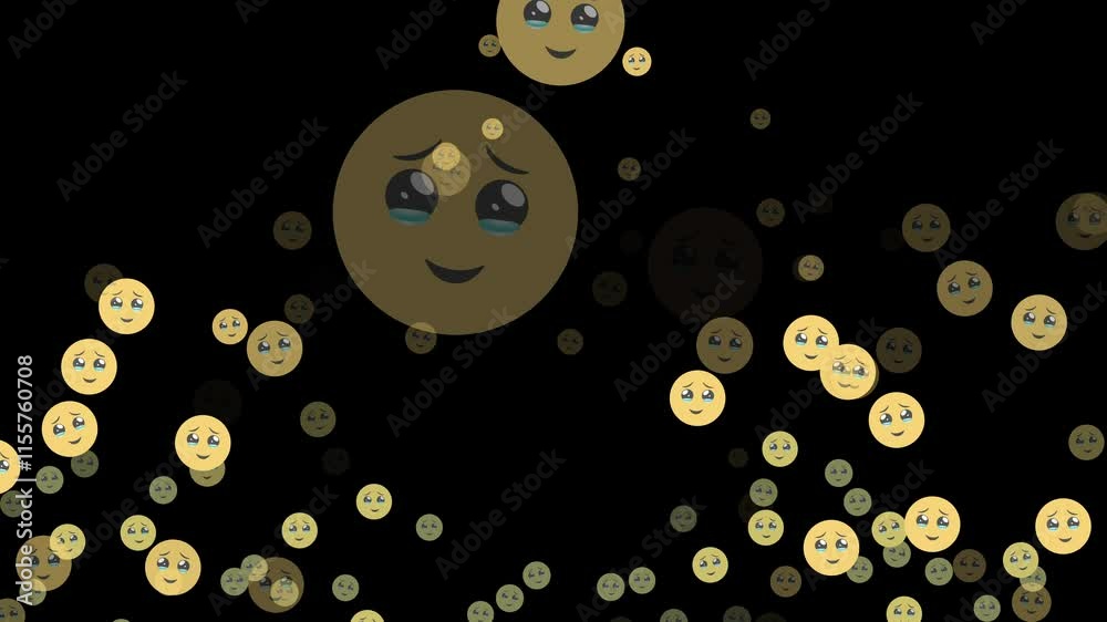 Stockvideon animated emoji crying surprised, digital crying face ...