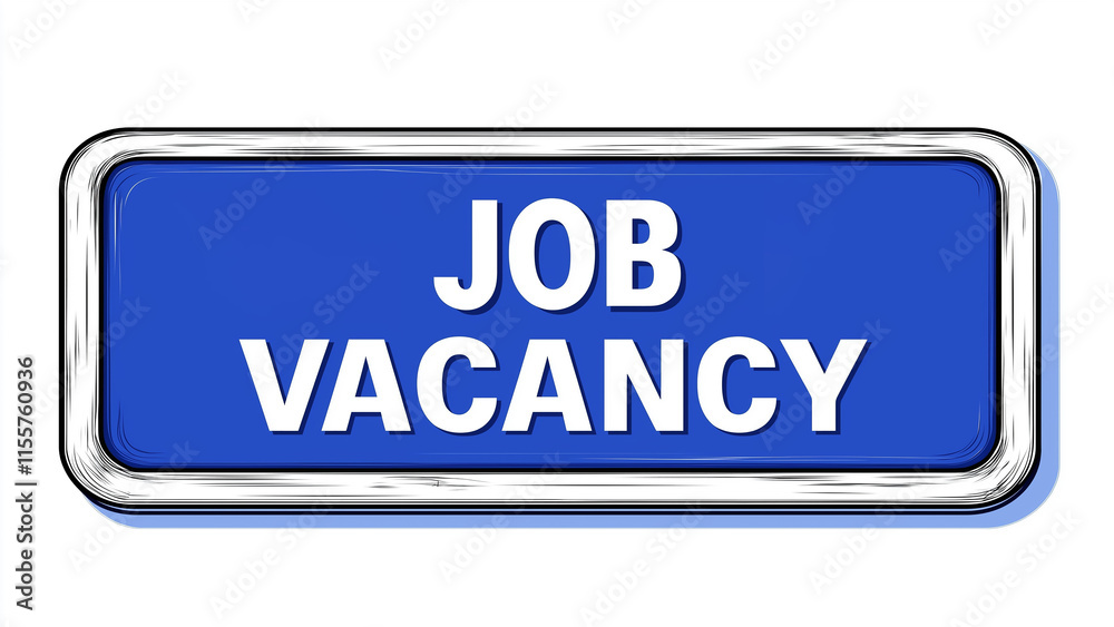 A bright and bold blue signboard illustration featuring the text A bright and bold blue signboard illustration featuring the text