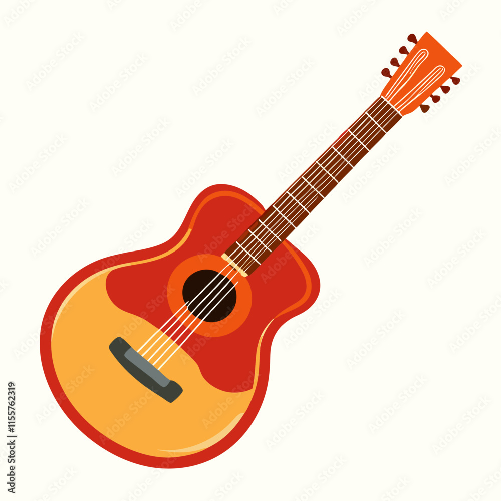 Obraz premium acoustic guitar isolated on white