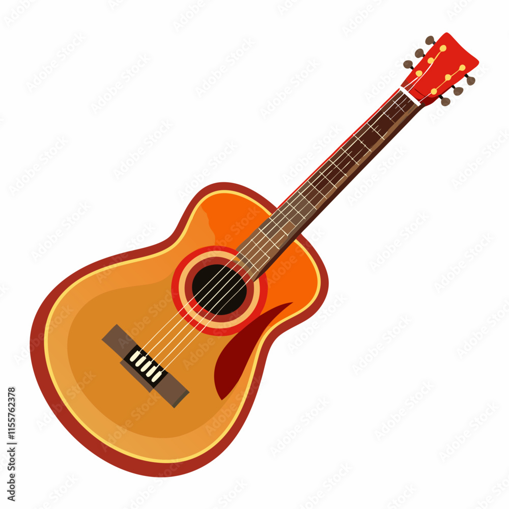 Fototapeta premium acoustic guitar isolated on white