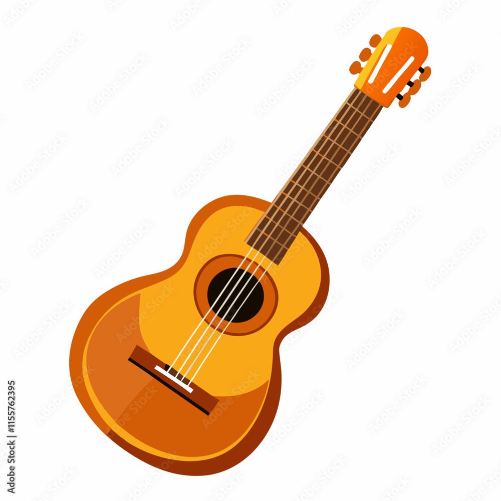 Naklejka premium acoustic guitar isolated on white