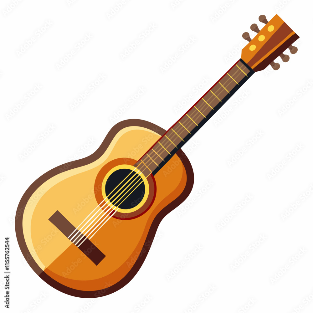 Fototapeta premium acoustic guitar isolated on white