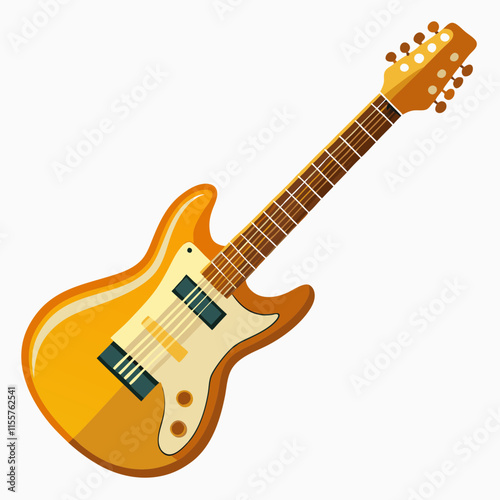 acoustic guitar isolated on white