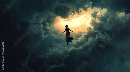 Wallpaper Mural Flight of the Soul: A Surreal Journey Through Clouds Torontodigital.ca