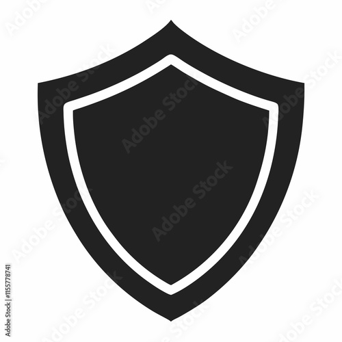 Proxy Shield Black Silhouette Vector