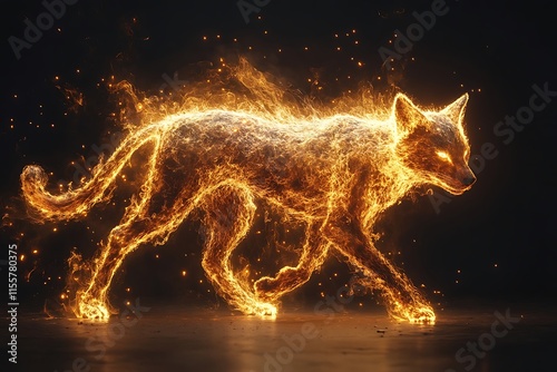 Fiery Feline Fantasy Artwork1 photo