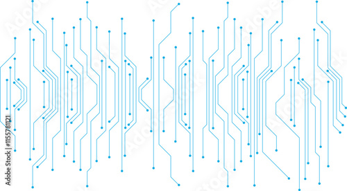 abstract geometric circuit broad technology line and dot connection background vector illustration.