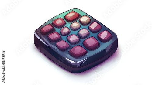 Colorful Padded Button Device With Sixteen Keys photo