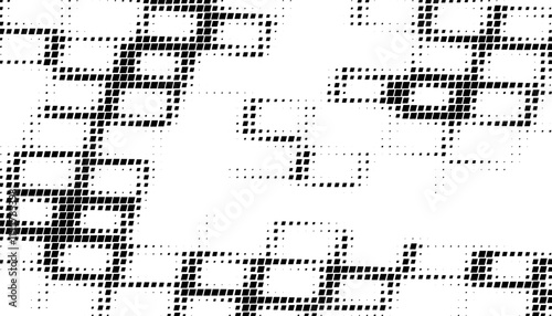 Black and white halftone pattern with pixel effect. Smooth transition of geometric pattern for sporty background and jersey design 