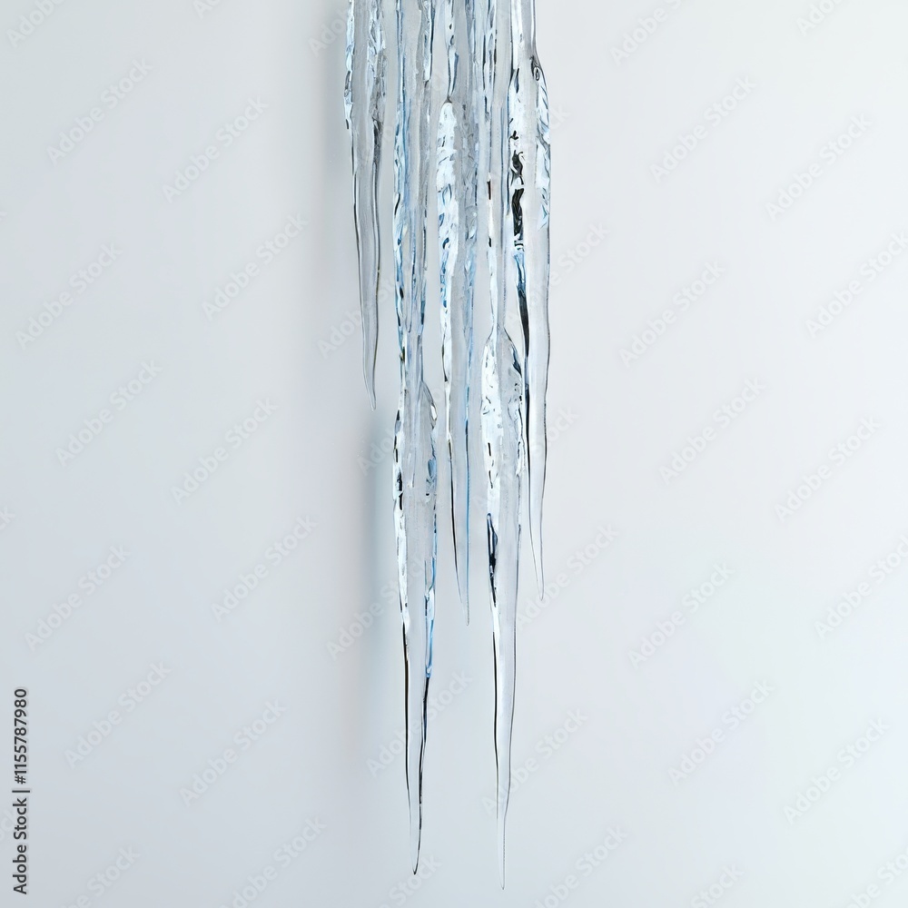 Icicles isolated on a white background. Icicles isolated on a white background.