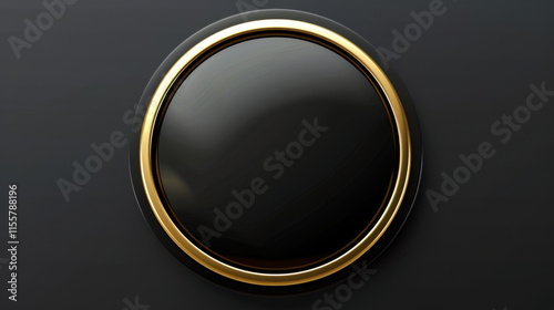 round button with gold 