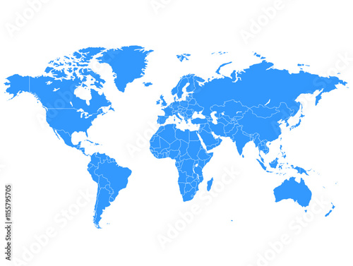 blue world map