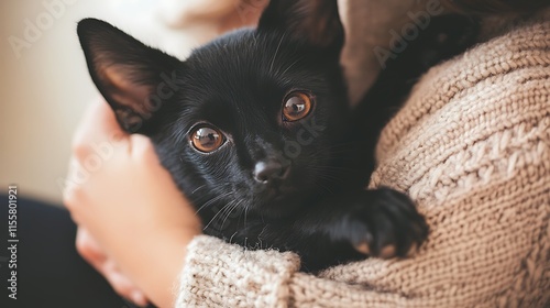 A photo of a shelter animal being adopted into a loving home, showcasing the importance of responsible pet ownership and animal welfare. photo
